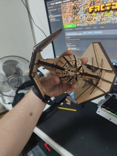 Laser Cut TIE Interceptor Starwars SVG File