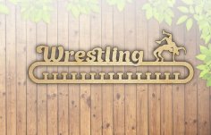 Lasergeschnittene Wrestling-Medaillen-Aufhänger-Vorlage