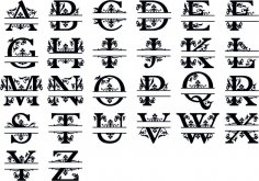 حروف زیبا در وکتور برای تزئین