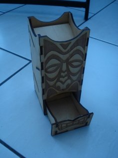 Laser Cut Dice Tower Template Free Vector
