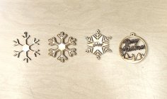 Laser Cut Christmas Ornaments SVG File