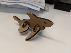 Laser Cut Cardboard Shark DXF File