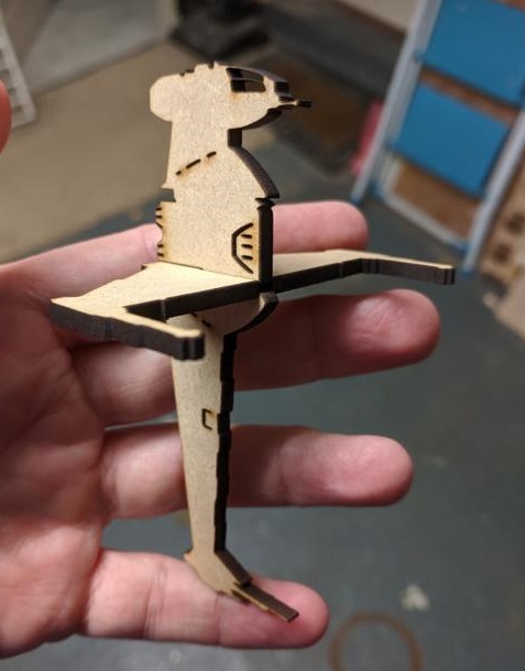 Laser Cut Star Wars B-wing Fighter Toy DXF File