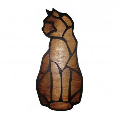 Лазерная резка деревянных бусинок для кошек Контейнер для лотков