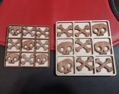 Laser Cut Tic Tac Toe Wooden Board Game Free Vector