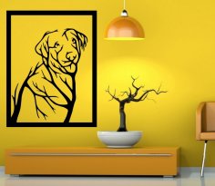 Laser Cut Dog Wall Decor Free Vector