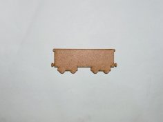 Laser Cut Wooden Boxcar Shape For Crafts Free Vector