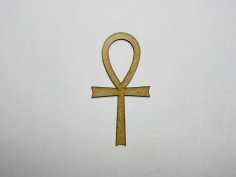 Laser Cut Ankh Shape Wood Cutout Free Vector