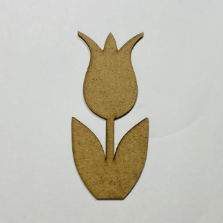 Laser Cut Tulip Wood Cutout Free Vector