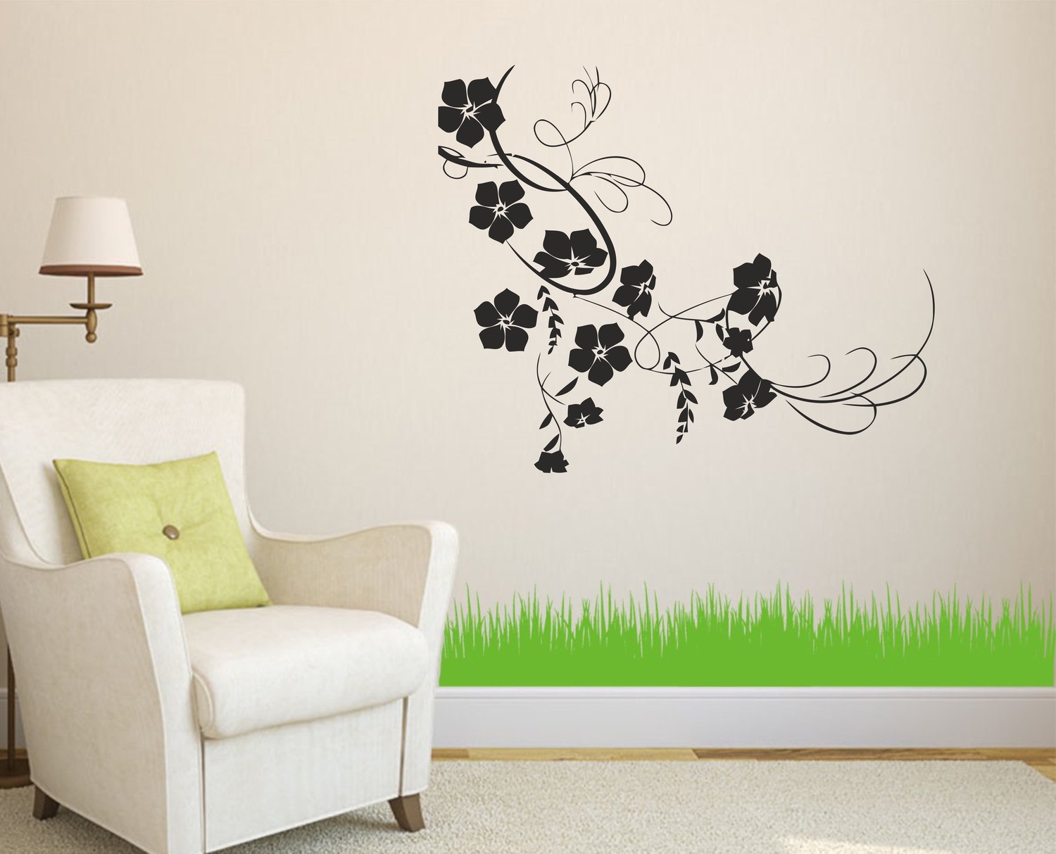 Ideas de decoración de pared de vid de flor cortada con láser