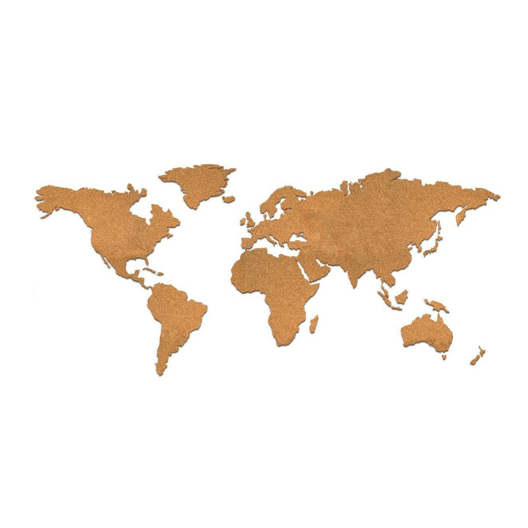 Carte du monde vierge découpée au laser