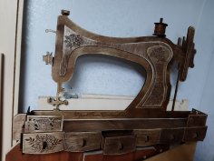 Estante para máquina de coser cortado con láser