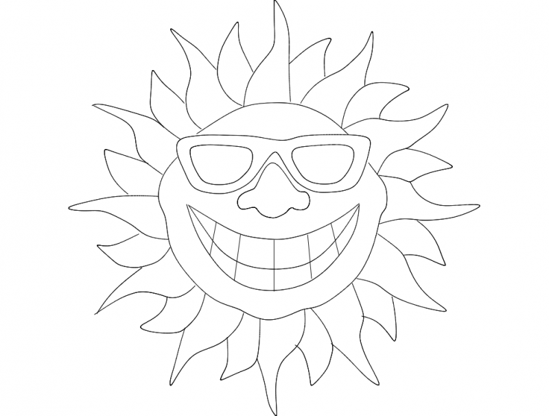 Smile Sun dxf Dosyası