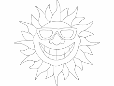 Uśmiech słońce plik dxf