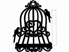 Kafes kuş anahtarlık fichier dxf