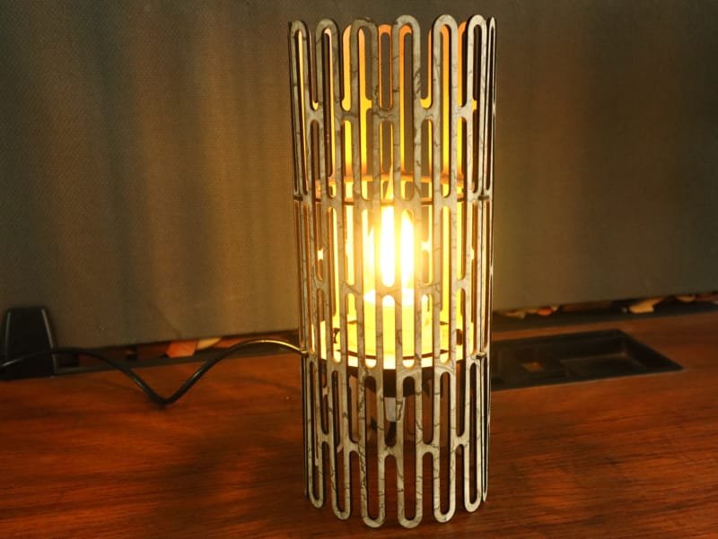 Laser Cut Living Hinge Cylindrical Lampshade