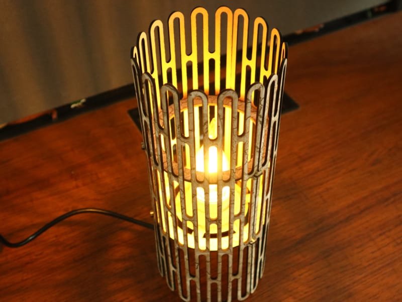Laser Cut Living Hinge Cylindrical Lampshade