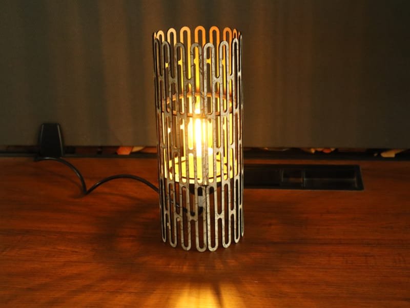 Laser Cut Living Hinge Cylindrical Lampshade
