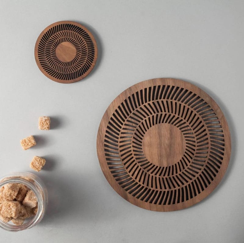 Laser Cut Wooden Trivet Mat Hot Pad