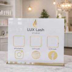 Laser Cut Acrylic QR Code Stands for Business