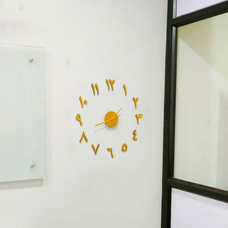 Laser Cut Acrylic Arabic Numbers Wall Clock – Islamic Wall Clock