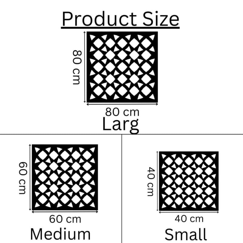 Laser Cut MDF Wood Wall Panel Hollow Square Design