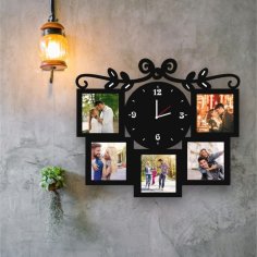 Laser Cut Photo Frames Wall Clock