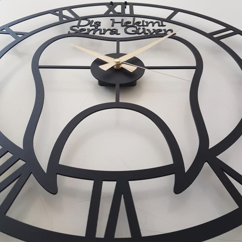 Laser Cut Personalized Dentist Metal Wall Clock