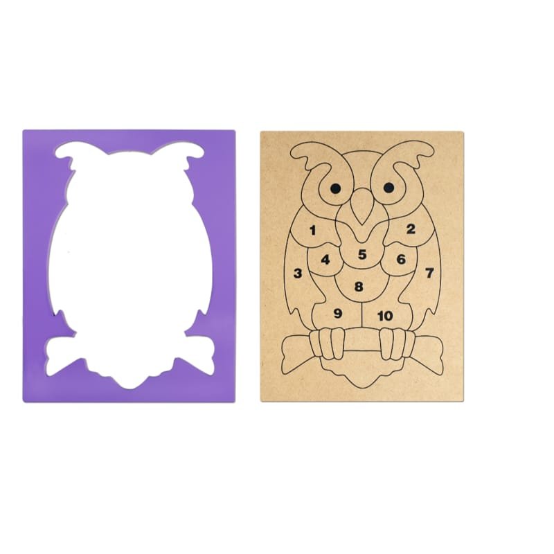 Laser Cut 3D Owl Puzzle Wooden Number Jigsaw Puzzle 1-10 Montessori Toddler Toy